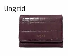 Ungrid（アングリッド） クロコデザイン 型押し 三つ折り 財布 ウォレット