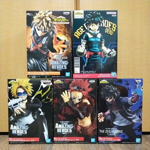 僕のヒーローアカデミア THE AMAZING HEROES 爆豪勝己 緑谷出久 上鳴電気 切島鋭児郎 荼毘 5種セット ヒロアカ 劇場版 フィギュア