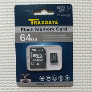 マイクロSDXC カード 64GB TRAXDATE Flash Memory Card
