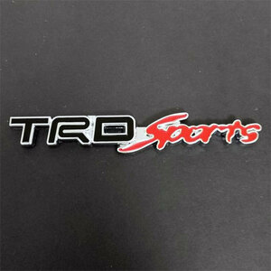 TRD SPORTS 3D 金属エンブレム ブラック　１枚