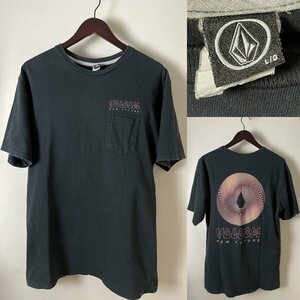 ★【90s～00s デザイン◎ メキシコ製】ビンテージ VOLCOM NEW FUTURE ボルコム ニュー フューチャーコットン100％ ポケット Tシャツ 半袖 L