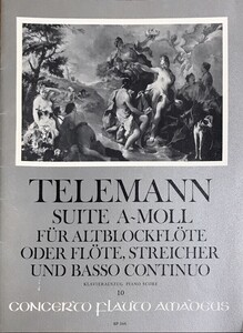 テレマン 組曲 イ短調 (フルート、ピアノ) 輸入楽譜 Telemann Suite A-Moll 洋書