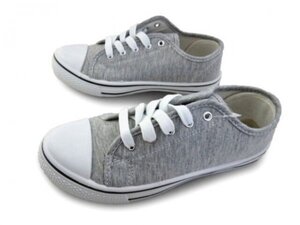 1円~AL591新品AAAローカット/レースアップスニーカー21㌢GRAYkids