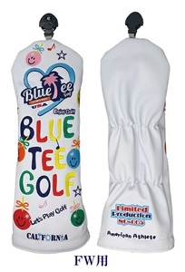 ◎ 送料無料オークション【FWホワイト】ブルーティーゴルフ 【限定生産品：ラブ-Blue Tee Golf】 フェアウェイ用カバーBLUE TEE GOLF 