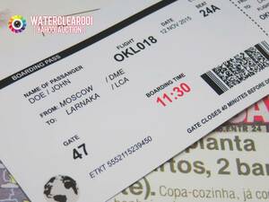 ◆◇◆49013-ExHS◆◇◆[AIRLINES-STICKER] エアラインBOARDING PASS＊航空券TICKET