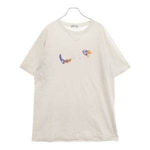 DIOR ディオール ×Kenny Scharf Oversized Tee ケニー・シャーフ ロゴ刺繍 オーバーサイズTシャツ 半袖カットソー ホワイト 193J685D0554