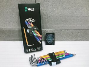 A-h284【未使用品】Wera ステンレス 3950/9 六角レンチセット 9本組 1.5mm-10mm マルチカラーヘックスキーセット 六角棒レンチ ヴェラ