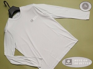 新品正規 Marmot マーモット 海外限定 抗菌・消臭 Lascelle round ロングTシャツ100(L)ライトグレー(LG) TSS0004 直営店購入