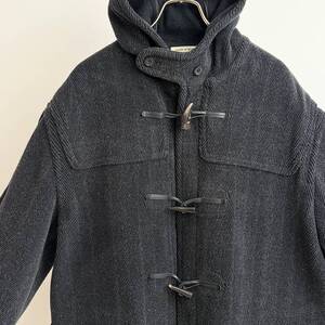 希少《 Dead Stock / KINGSTON / UK52 》80s90s デッド【 GLOVERALL ムーアブルック グレー ヘリンボーン ダッフルコート ビンテージ】