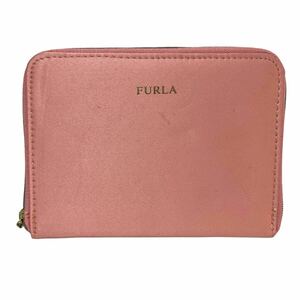 FURLA(フルラ) マルチケース カードケース ラウンドファスナー ピンク