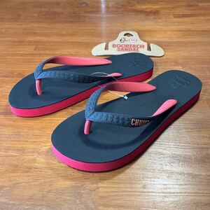 【送料込み／新品】CH63-1010　CHUMS チャムス　Boobeach Sandal ビーチサンダル　ブラック/レッド　Mサイズ　25-27cm レア