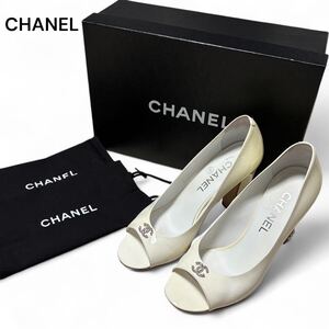 CHANEL シャネル ココマーク パール ヒールパンプス 36 