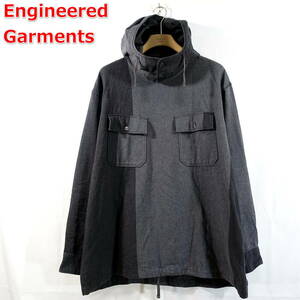 【定番】エンジニアードガーメンツ　ヘリンボーン・ネル　ツートンプルオーバーシャツ　Engineered Garments　（Cagoule Shirt）　サイズＭ