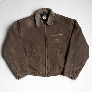 【雰囲気抜群/USA製】Carhartt【Detroit Jacket デトロイトジャケット】XXL J97 CHT ダック カーハート 古着 25010538