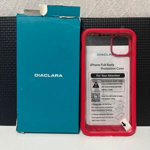 601i1410 Diaclara iPhone11ケース 6.1インチ バンパーケース 画面保護フイルム付き 背面クリア PC+TPU 全面保護 両面 