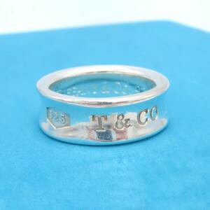【送料無料】 美品 Tiffany&Co. ヴィンテージ ティファニー ナロー シルバー リング 9号 指輪 1837 SV925 OS100