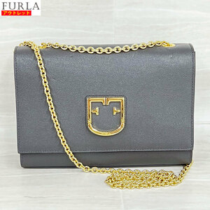 1円～！【70071-3BS】新品・展示処分品　FURLA フルラ ヴィヴァ ショルダーバッグ グレー レザー 本革 クロスボディ BW0413L 2way