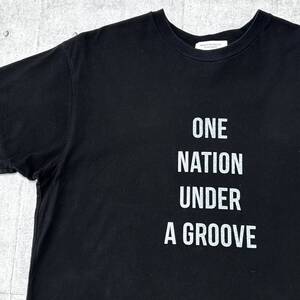 BEAUTY&YOUTH UNITED ARROWS 半袖 Tシャツ ブラック　　ビューティ＆ユース ユナイテッドアローズ ONE NATION UNDER A GROOVE 早3953