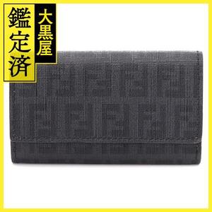 FENDI　フェンディ　ズッキーノ　6連キーケース 　ブラック　 PVC　8AP079【431】2148103746642