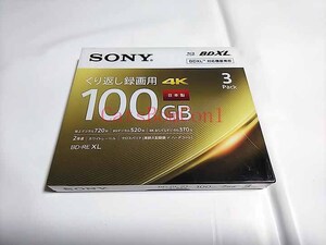 BD-RE XL BDXL 100GB 3枚パック 2倍速 SONY くり返し録画用 日本製 [未開封] ブルーレイ 3BNE3VEPS2