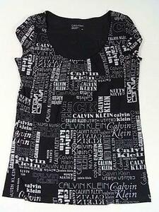 Calvin Kleinカルバンクラインレディース女性用半袖Tシャツ（ブラック）S