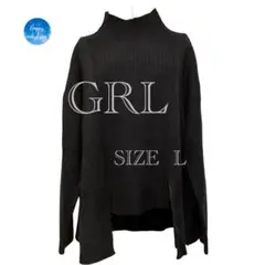 GRL （ L） ブラック　長袖　ハイネック　ニット　セーター