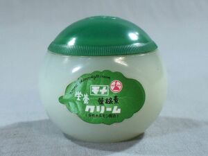 ■当時物 未使用 モナ 葉緑素 栄養クリーム 化粧品 化粧瓶 乳白ガラス瓶 容器 雑貨 資料 昭和レトロ アンティーク ビンテージ■