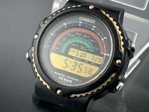 [A1343]本体のみの為 1円～☆メンズ腕時計 CASIO カシオ RADIAL GRAPH RGW-20 動作品