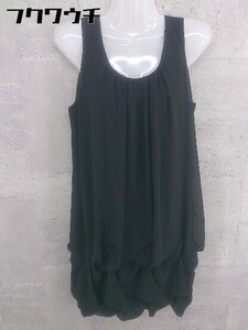 ◇ LOUNGEDRESS ラウンジドレス ノースリーブ ミニ ワンピース ブラック レディース