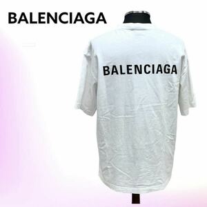 BALENCIAGA バレンシアガ 21SS ロゴ ミディアムフィット コットン クルーネック 半袖 Tシャツ ユニセックス 612966 TIVG5