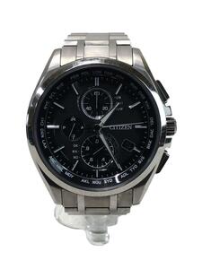 CITIZEN◆ソーラー腕時計/アナログ/ステンレス/BLK/SLV/H804-T018696