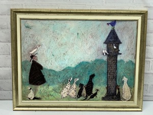 【模写】※59318 Sam Toft サム トフト スウィート オーディエンス 模写 額装絵画 額縁付き絵画 絵画 女性作家