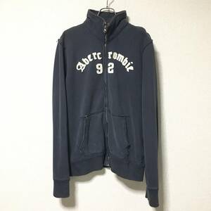 ★Abercrombie & Fitch アバクロ★メンズ ジップアップ スウェット ジャケット トラックジャケット ネイビー size XL