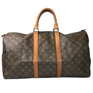 【1円～】ルイヴィトン LOUIS VUITTON バッグ ボストンバッグ キーポル50 モノグラム M41426 SD レザー ブラウン 中古