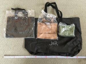 お買い得　バッグセット　新品3点+USED 1点、INTER PLANET/トートバック、J&R /トートバック、エコバック、Pearl Silty PARIS/ポーチ