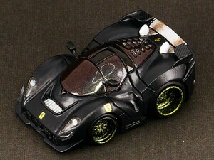 ★ワンオフVer. ●Ferrari P4/5 サテンブラック ★mini1000Q自作チョロQカスタム完成品