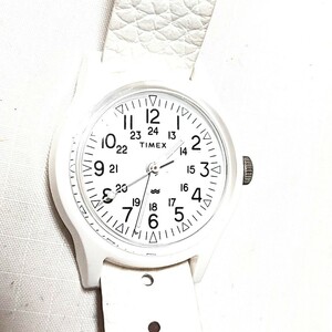 動作品 TIMEX タイメックス ホワイト 白 レディース腕時計 クォーツ 動作品 稼働品 p236