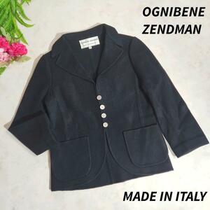 イタリア製 OGNIBENE ZENDMAN ウール素材ジャケット黒 82837