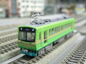 *もけいや松原*ライト点灯特製品 叡山電車７００系リニューアル７１２（黄緑） M付