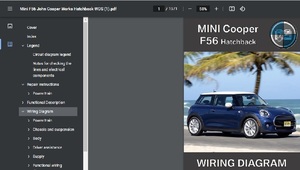 MINI F56 JCW ジョンクーパーワークス カラー配線図 整備書 ミニ 　 (Cooper CooperS One など他のグレードも選択可能)