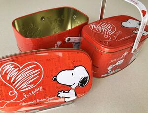 USJ購入 SNOOPY ハンドル付缶×2　スヌーピー　ユニバーサルスタジオ クッキー缶 収納 インテリア小物