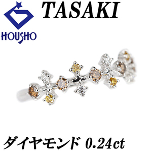 年末大感謝祭【最大40%OFF】タサキ 田崎真珠 ダイヤモンド リング 0.24ct K18WG クロス 十字 ブランド TASAKI 送料無料 美品 中古 SH119174