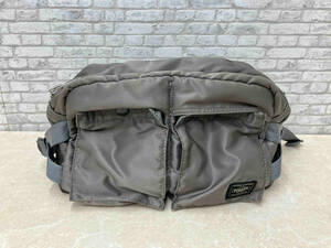 ショルダー欠品 PORTER ポーター TANKER2WAY WAIST BAG ボディバッグ ウエストバッグ シルバーグレー