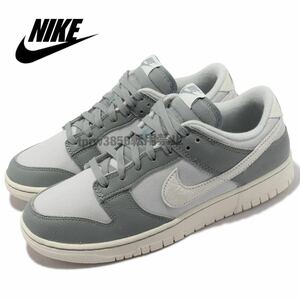 新品未使用 NIKE ダンク ロー【28cm】定価14300円 DUNK LOW PRM ナイキ 天然皮革 レザー 靴 スニーカー ローカット グレー 7212 シューズ