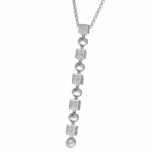 ダイヤモンド(0.30ct) ペンダント ネックレス 42cm 750 K18 WG ホワイトゴールド