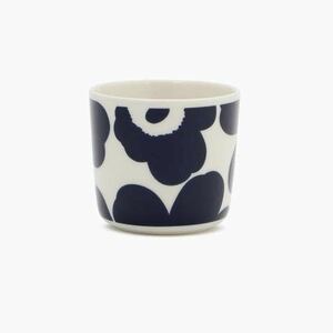 marimekko マリメッコ ラテマグ 新品 UNIKKO ウニッコ ダークブルー×ホワイト