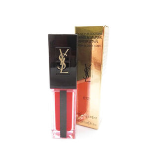 未使用 YvesSaintLaurent イヴサンローラン ルージュピュールクチュール ヴェルニウォーターステイン 口紅 612 ROUGE DELUGE BO8522H