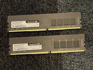 TEAMGROUP DDR4-3200MHz 64GB (32GB×2枚)TED432G3200C22BK 動作確認済み デスクトップ用 PCメモリ　中古品