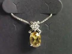 K18WG グロッシュラー／アンドラダイトガーネットネックレス(1.03ct)