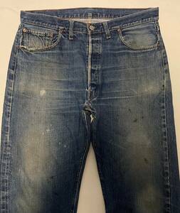 60S LEVIS リーバイス501BIGE 足長R 濃淡！ 実寸約W35～36インチ リペア済み【検索501XX 502 606 505 】